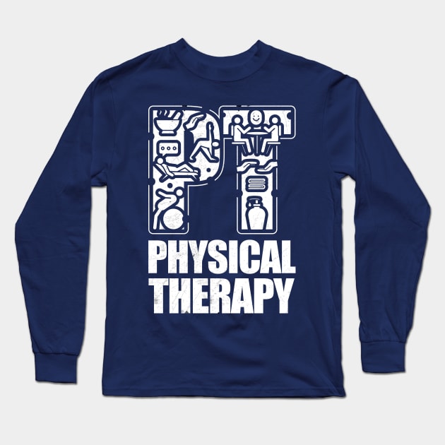 Physical Therapy PT Physical Therapy Retro Long Sleeve T-Shirt by Wamena